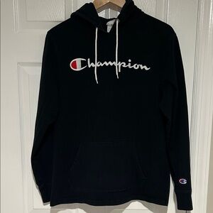 Champion Black Pullover long sleeve shirt with hood